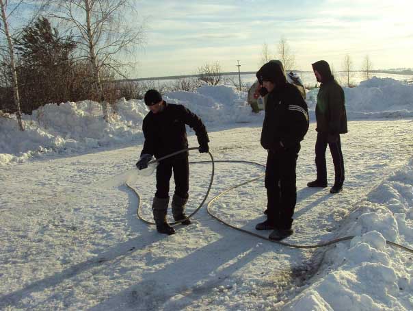 Comment remplir une patinoire dans le pays