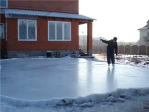 Patinoire dans le pays