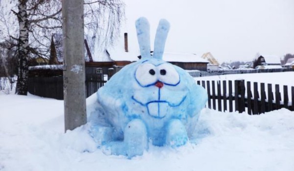 Lapin de neige bricolage